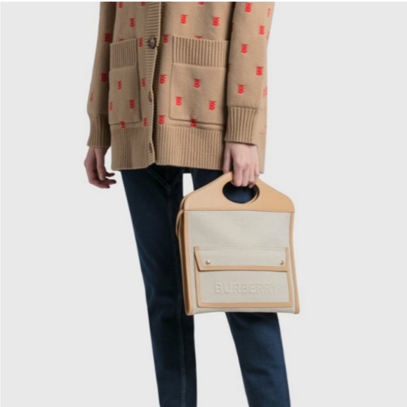 BURBERRY NWT NIB Small Pocket Clutch light blue and black $1300 - Picture 11 of 16